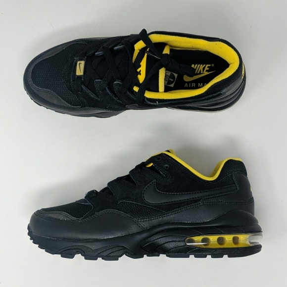 black and yellow shoes